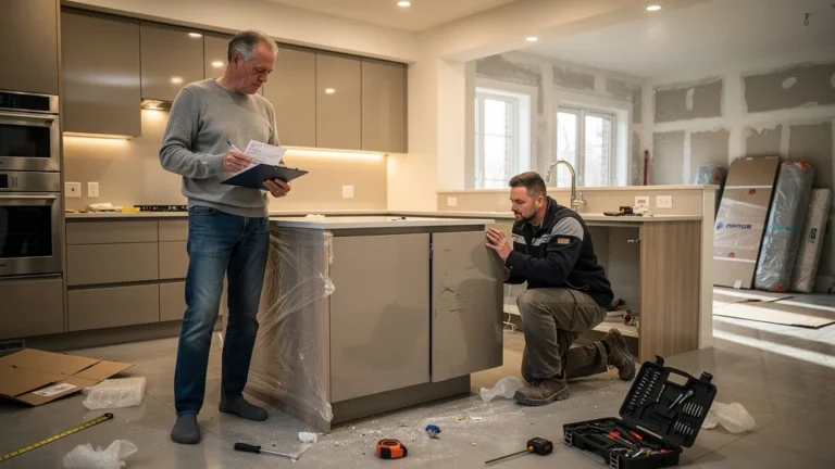 Cuisine sur mesure livrée sans plan signé, réparation à 380 € et chantier retardé