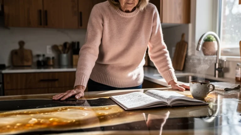 Avis détaillé sur plans de travail en résine après deux ans d'utilisation quotidienne et un incident